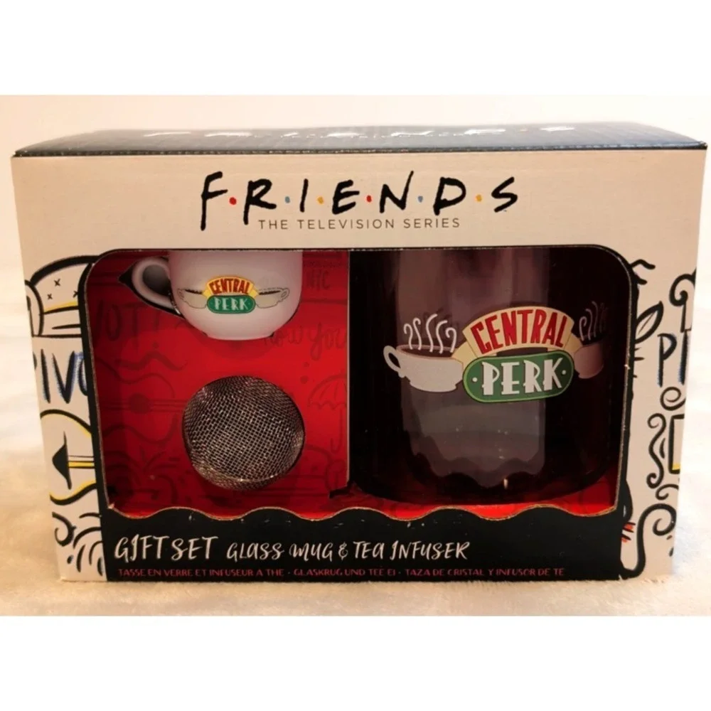 Friends Central Perk Glass Mug & Tea Infuser Gift Set‎ Paladone New In Box